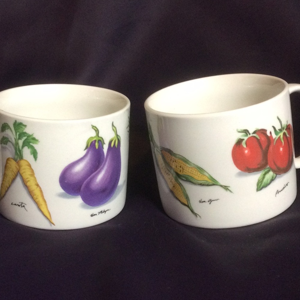 Fresh vegetable mug for coffe or tea